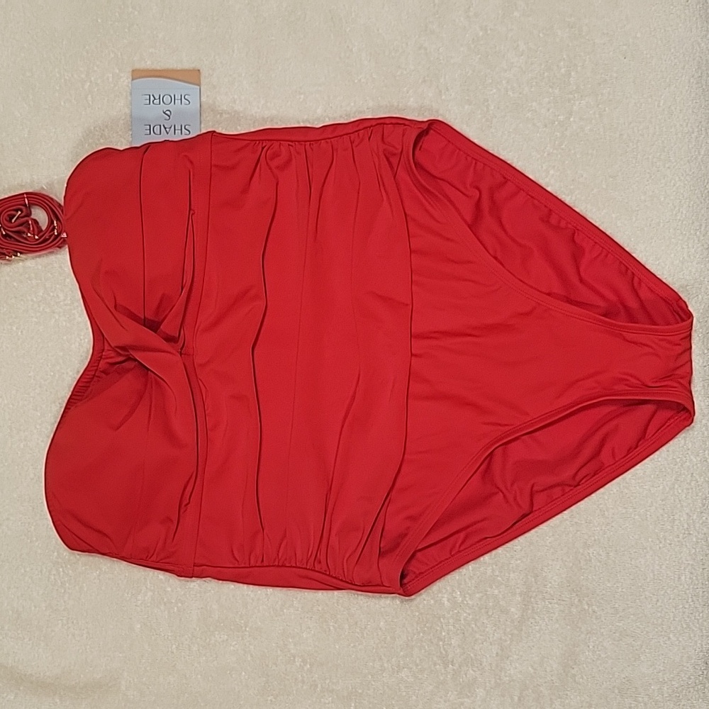 Shade & Shore Red One-Piece Swimsuit